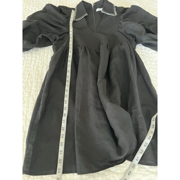 Hunter Bell Noah Black Linen Dress Size Medium EUC - Picture 9 of 9